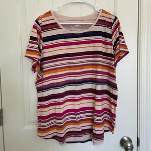 Sonoma women’s striped everyday‎ tee shirt — XXL